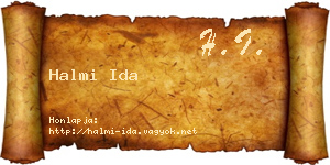 Halmi Ida névjegykártya